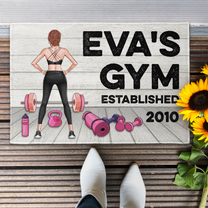 Gym Established, Fitness Custom Doormat, Gift For Fitness Lovers