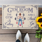 Gym Room - Personalized Doormat - Birthday Gift For Gymer - Fitness Lady