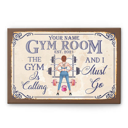 Gym Room - Personalized Poster/Wrapped Canvas - Gift For Fitness Lovers