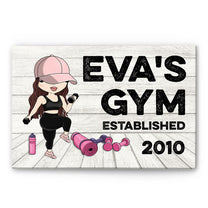 Gym Sign - Personalized Poster/Canvas - Gift For Gymer - Cute Fitness Girl
