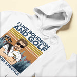 I Like Beer, Bourbon And Golf - Personalized Shirt - Father's Day Gift For Dad