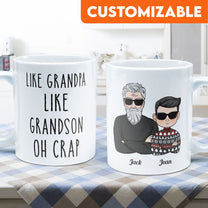 Like Grandparents Like Grandchildren Oh Crap - Personalized Mug