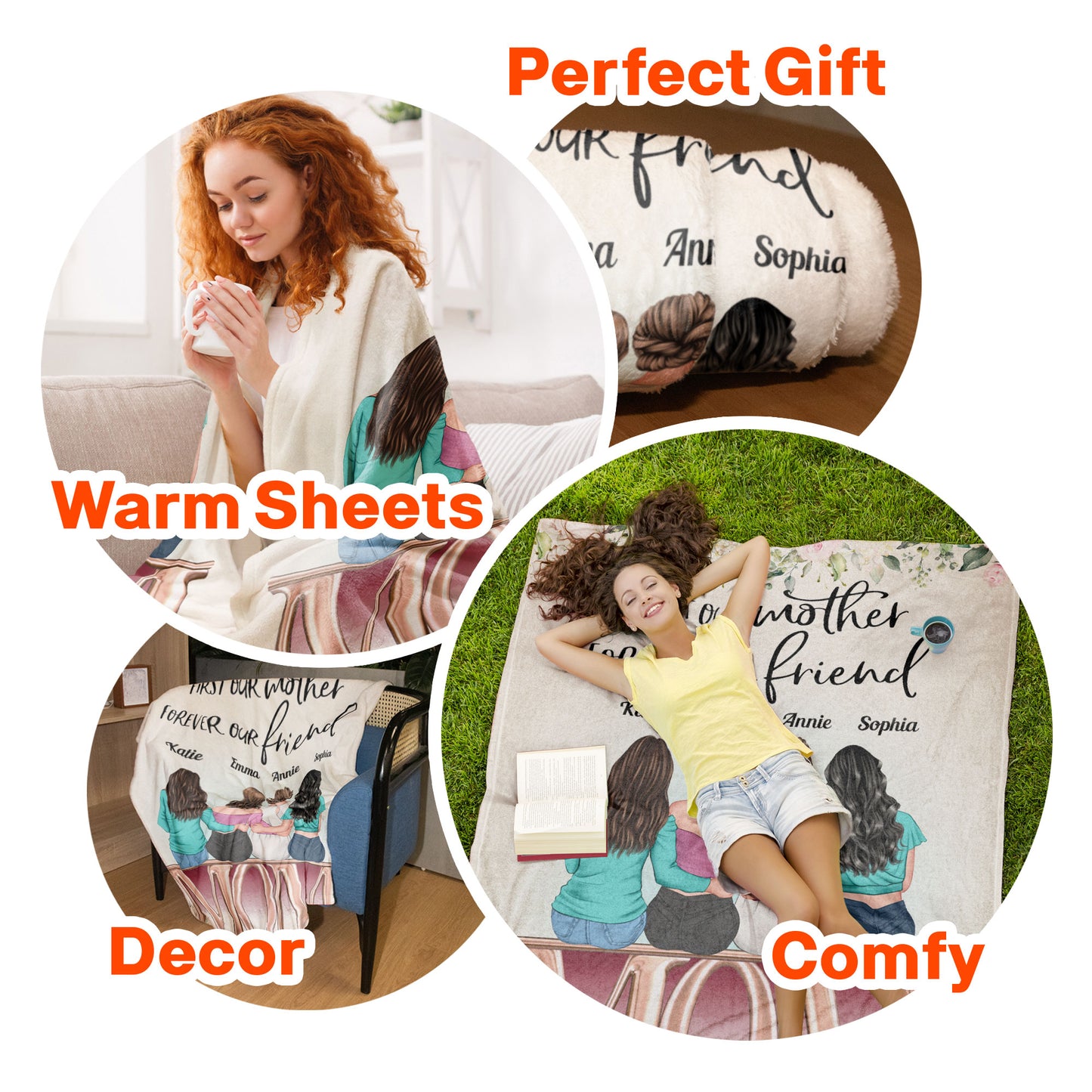 First Our Mother, Forever Our Friend - Personalized Blanket