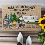 Making Memories One Campsite At A Time Ver 2 - Personalized Doormat - Camping Family