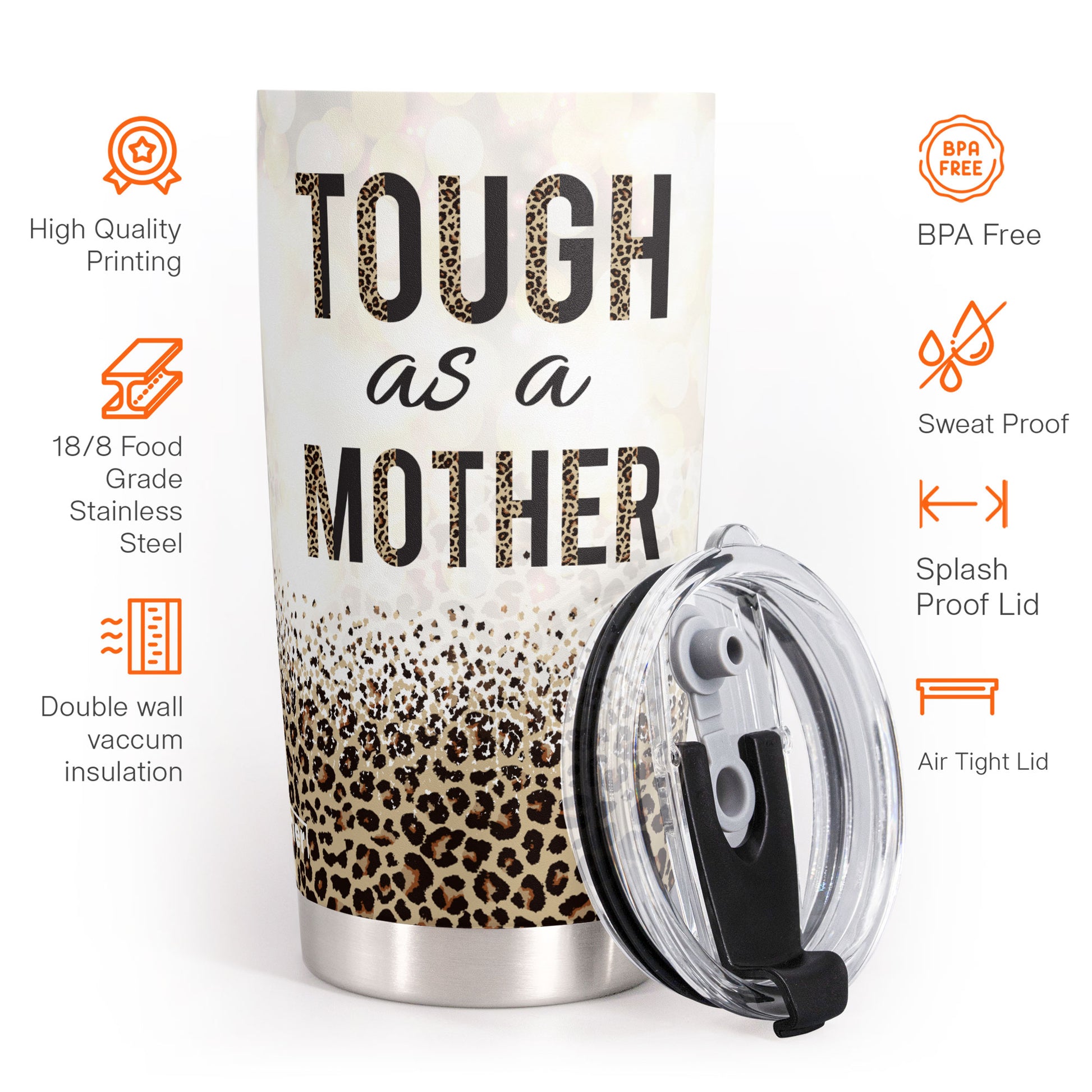 Mama Bear Personalized Tumbler With Kids Name, Christmas Gift For Mom,  Tough As A Mother Tumbler - Best Personalized Gifts For Everyone