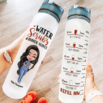 Water Scrubs & Rubber Gloves - Personalized Water Tracker Bottle