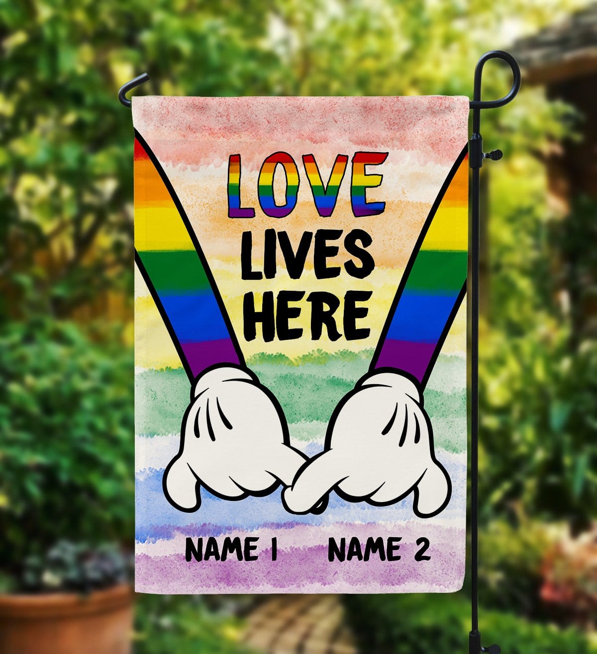 LGBT - Love Lives Here Flag-Macorner