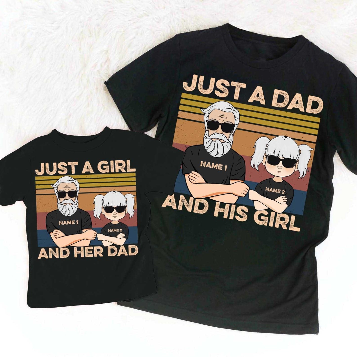 Couple Daddy And Daughter, Family Custom shirt, Gift For Family-Macorner