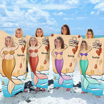 Funny Memaid Towel - Personalized Photo Beach Towel