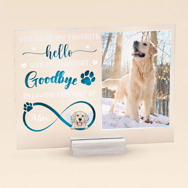 Custom Dog Face and Dog Name Dog Cat Paw - Personalized Photo