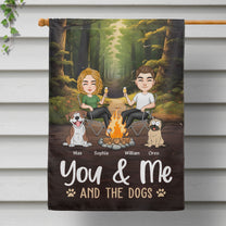 You & Me & The Pets - Personalized Garden Flag