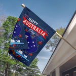 Happy Australia Day Australian Animal Firework - Personalized Flag