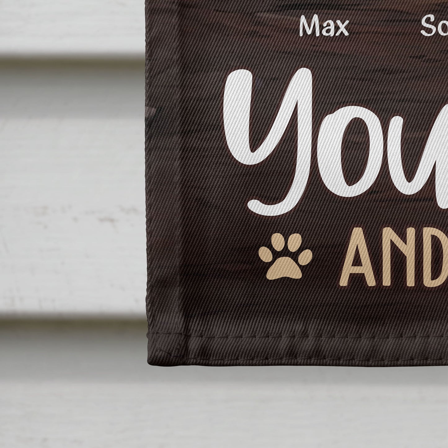 You & Me & The Pets - Personalized Garden Flag