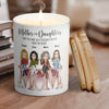 The Love Between Mother And Daughters - Personalized Scented Candle With Wooden Lid