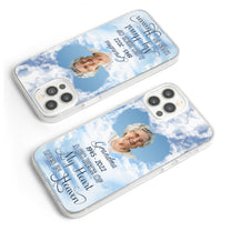 A Big Piece Of My Heart Lives In Heaven - Personalized Clear Phone Case