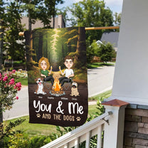 You & Me & The Pets - Personalized Garden Flag