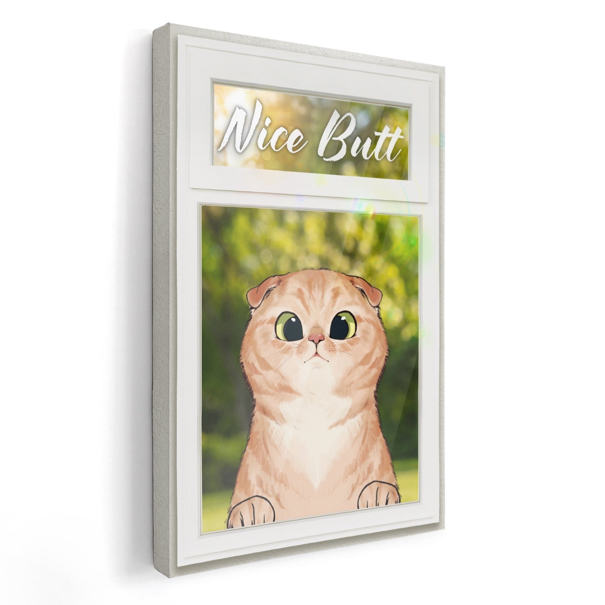Nice Butt - Peeking Cats Poster & Canvas-Macorner