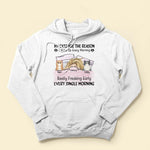 My Cats Are Reasons I Wake Up Every Morning - Personalized Shirt - Gift For Cat Lovers, Cat Mom - Peeking Cats