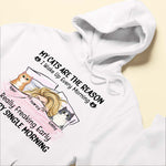 My Cats Are Reasons I Wake Up Every Morning - Personalized Shirt - Gift For Cat Lovers, Cat Mom - Peeking Cats