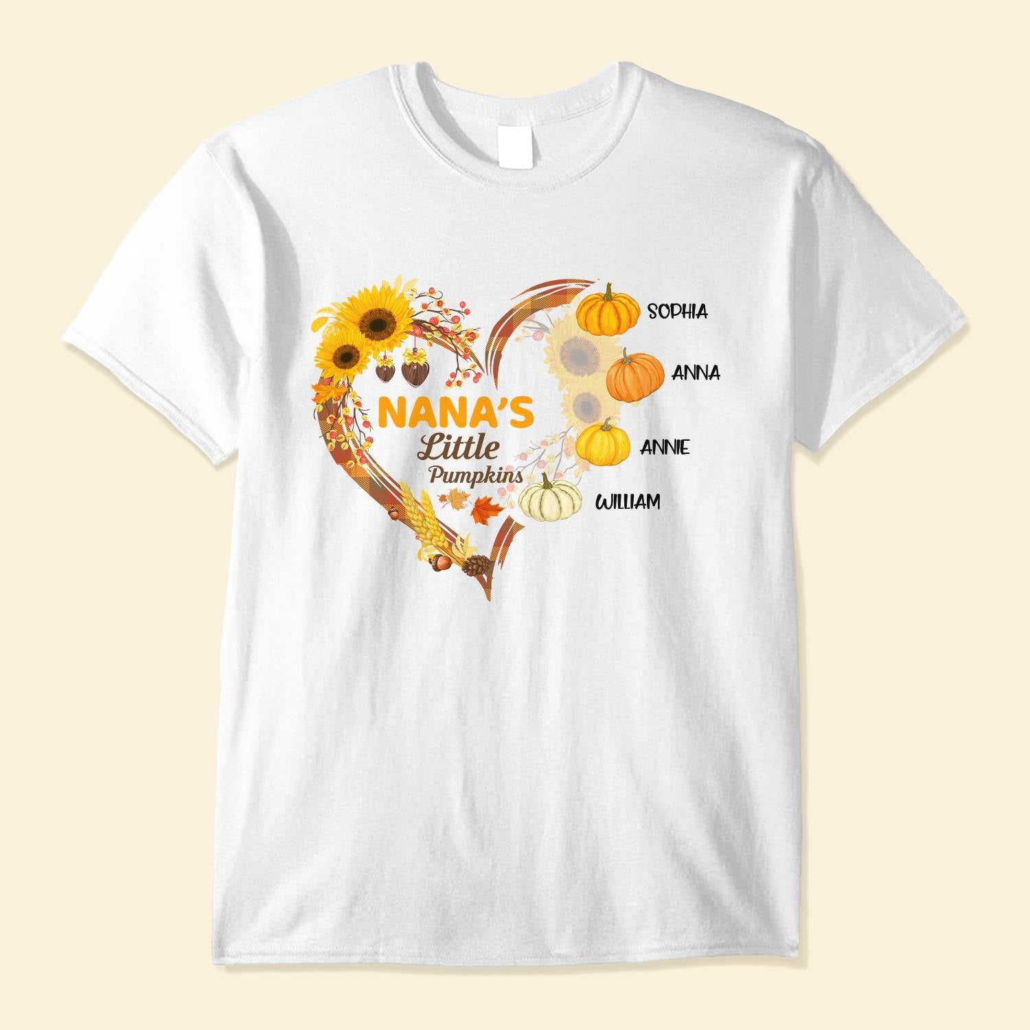 Nana's Little Pumpkins - Personalized Shirt - Fall Season Gift For Grandmother