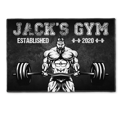 Old Man Gym Room - Personalized Doormat  - Gift For Gymer - Old Man Lifting