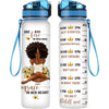 She Has Fire In Her Soul - Personalized Water Bottle With Time Marker