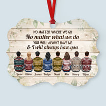 Best Friends Are The Family We Choose - Personalized Aluminum Ornament - Christmas Gift Best Friends Ornament For Besties - Ugly Christmas Sweater Sitting