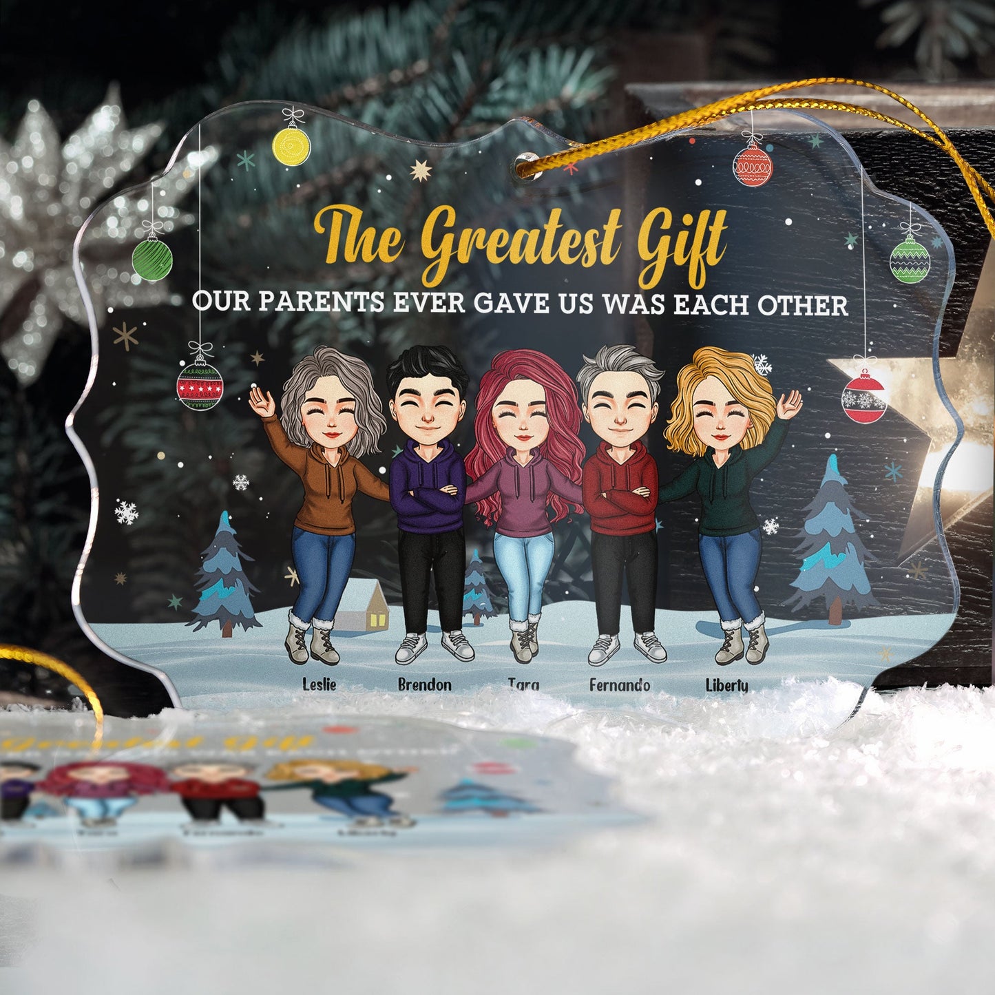 The Greatest Gift For Brothers And Sisters - Personalized Acrylic Ornament