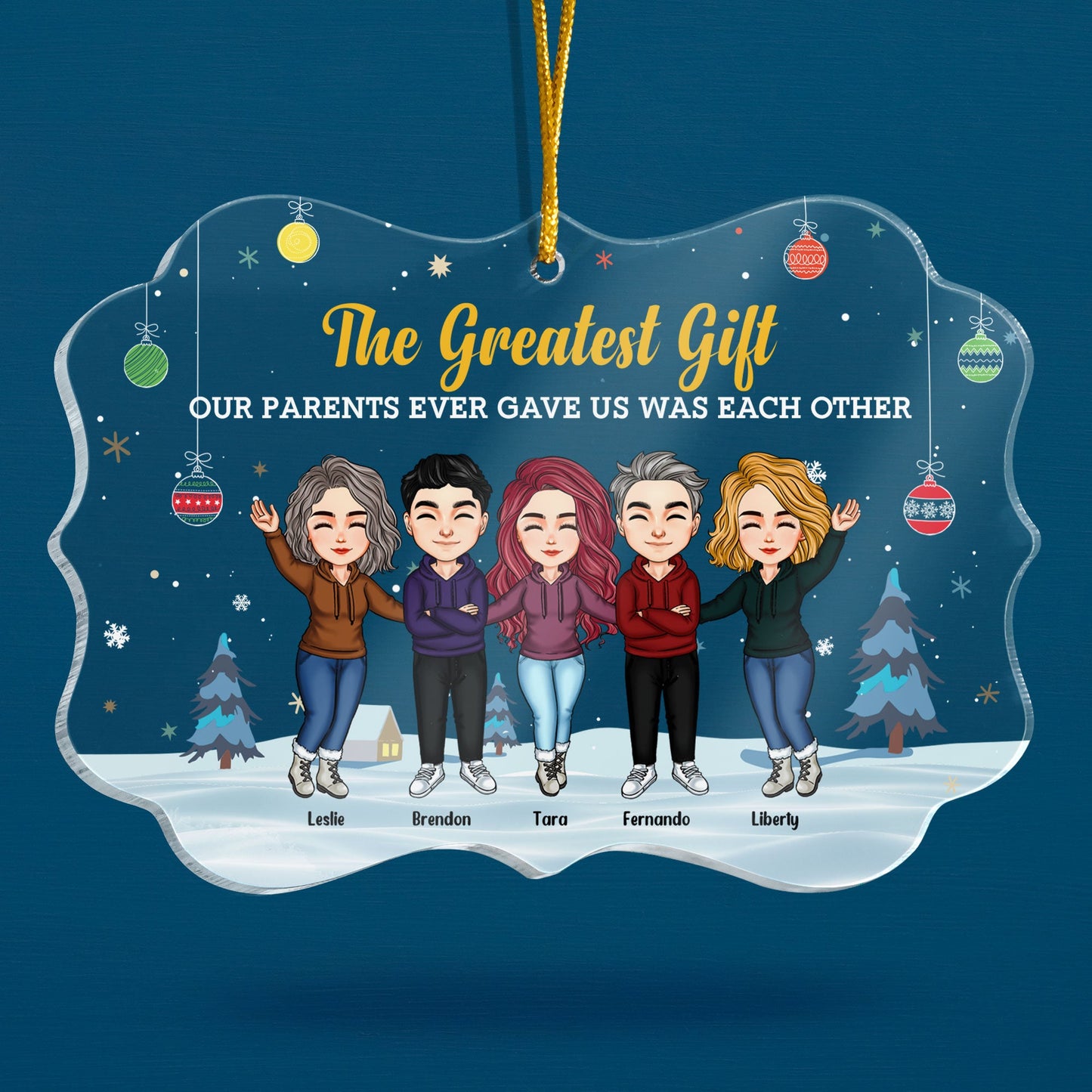The Greatest Gift For Brothers And Sisters - Personalized Acrylic Ornament