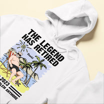 The Legend Has Retired 2 - Personalized Shirt - Retirement Gift For Husband, Grandpa, Dad