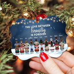 The Love Between Family Is Forever - Personalized Aluminum Ornament - Christmas Gift Siblings Ornament For Siblings - Family Hugging - Up To 20 People