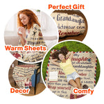 To My Granddaughter - Personalized Blanket - Birthday Gifts For Granddaughters, Gift From Grandma