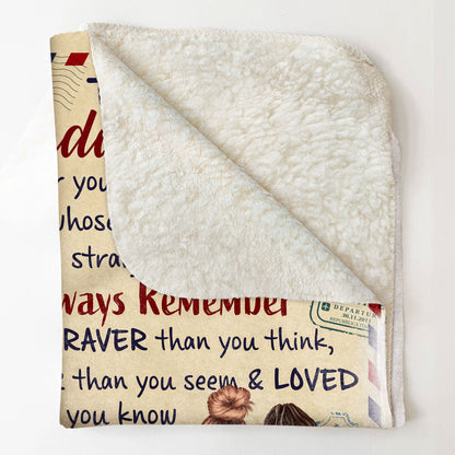 To My Granddaughter - Personalized Blanket - Birthday Gifts For Granddaughters, Gift From Grandma