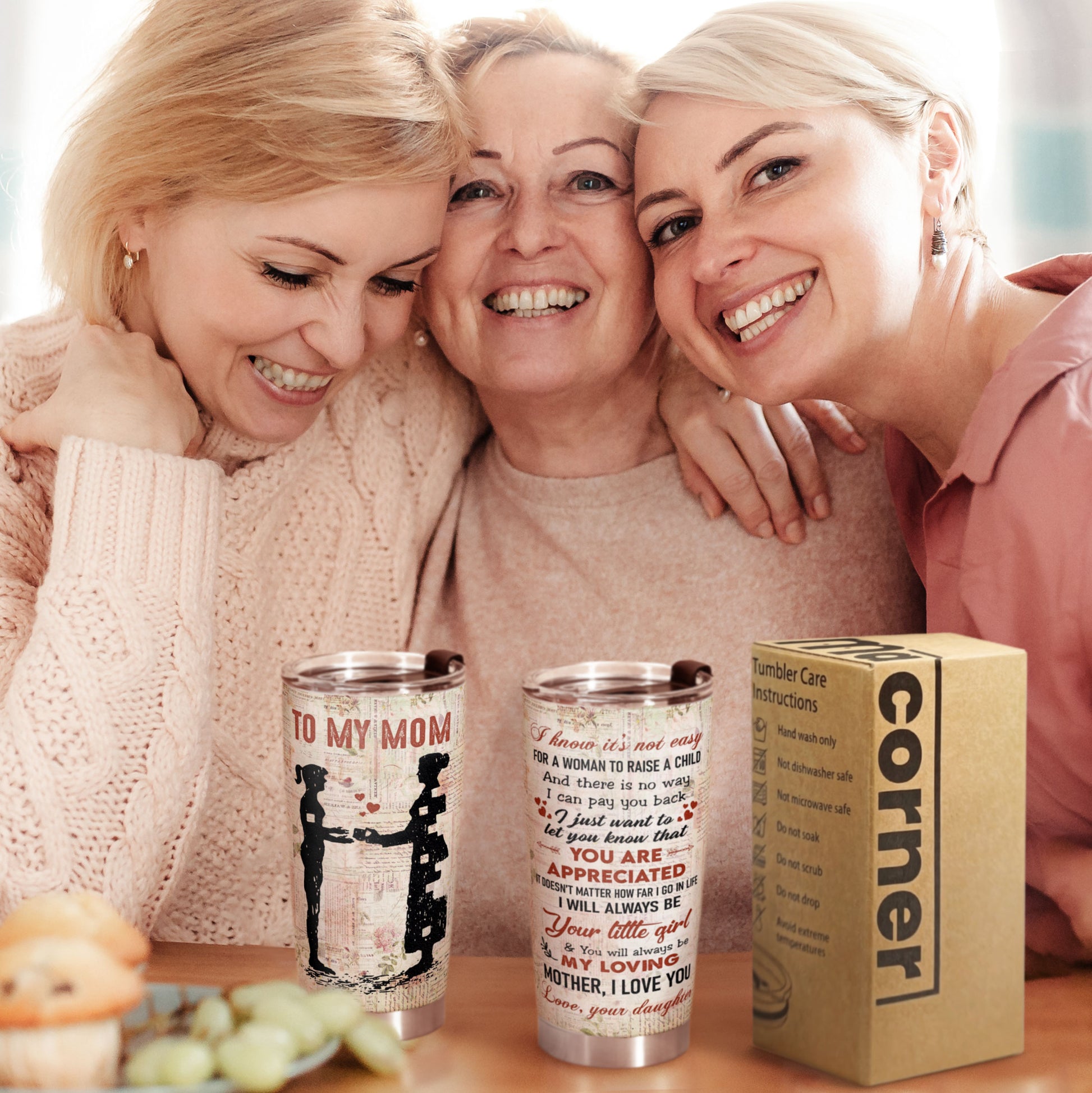 Tumbler Cup Gift Set Mother's Day for Mom Grandma Women 