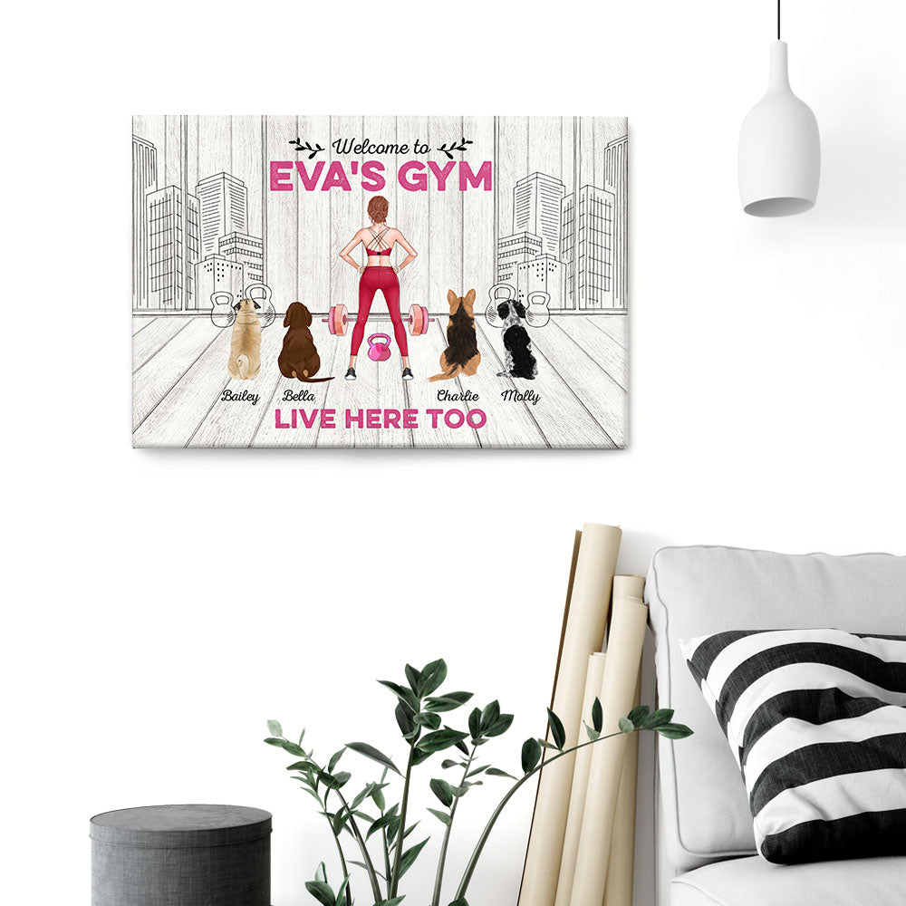 Welcome To Gym - Personalized Poster/Wrapped Canvas- Gift For Gymer - Fitness Lady