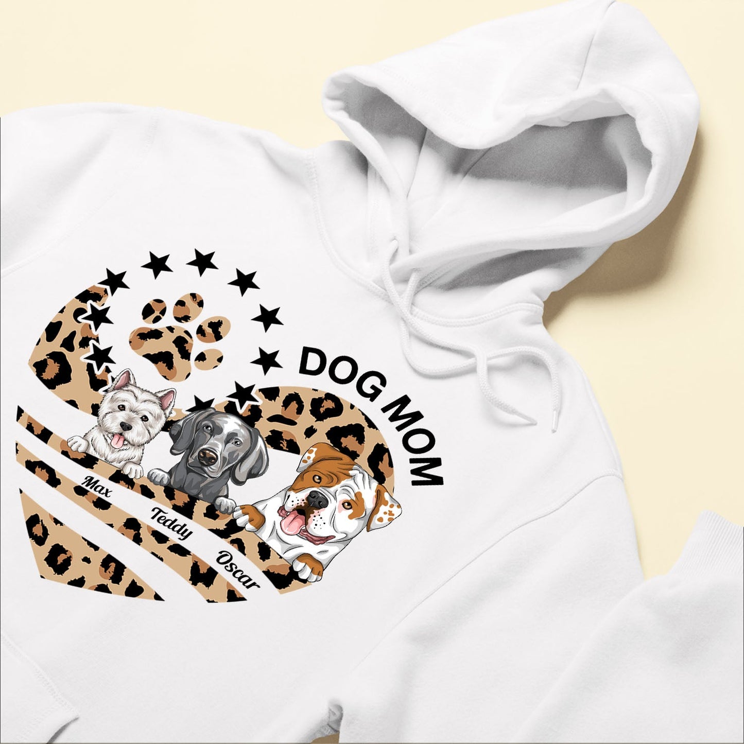 Dog Mom Leopard Pattern - Personalized Shirt - Birthday Gift For Mom, Wife, Daughter, Sister, Dog Lover