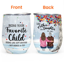 Mom Of Boys - Personalized Wine Tumbler - Mom And Kids Back – Macorner