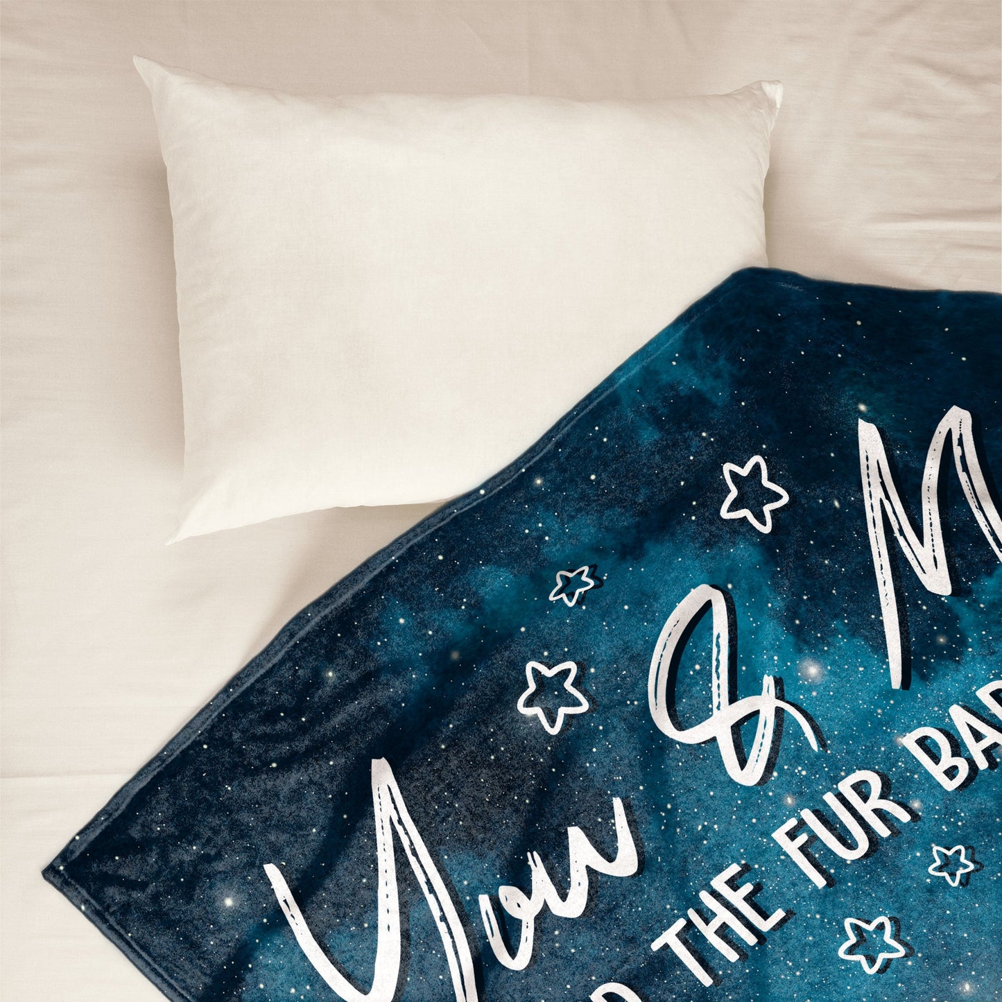 You And Me & The Fur Babies - Personalized Pet Blanket