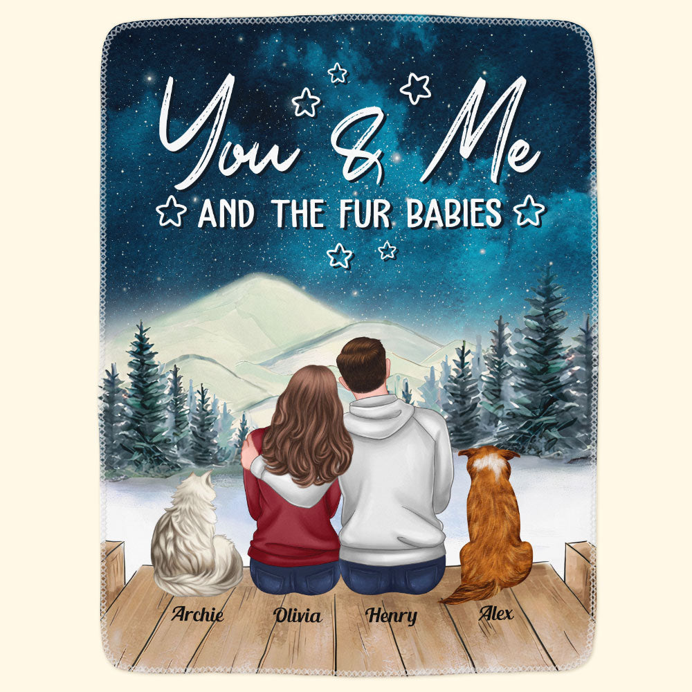 You And Me & The Fur Babies - Personalized Pet Blanket