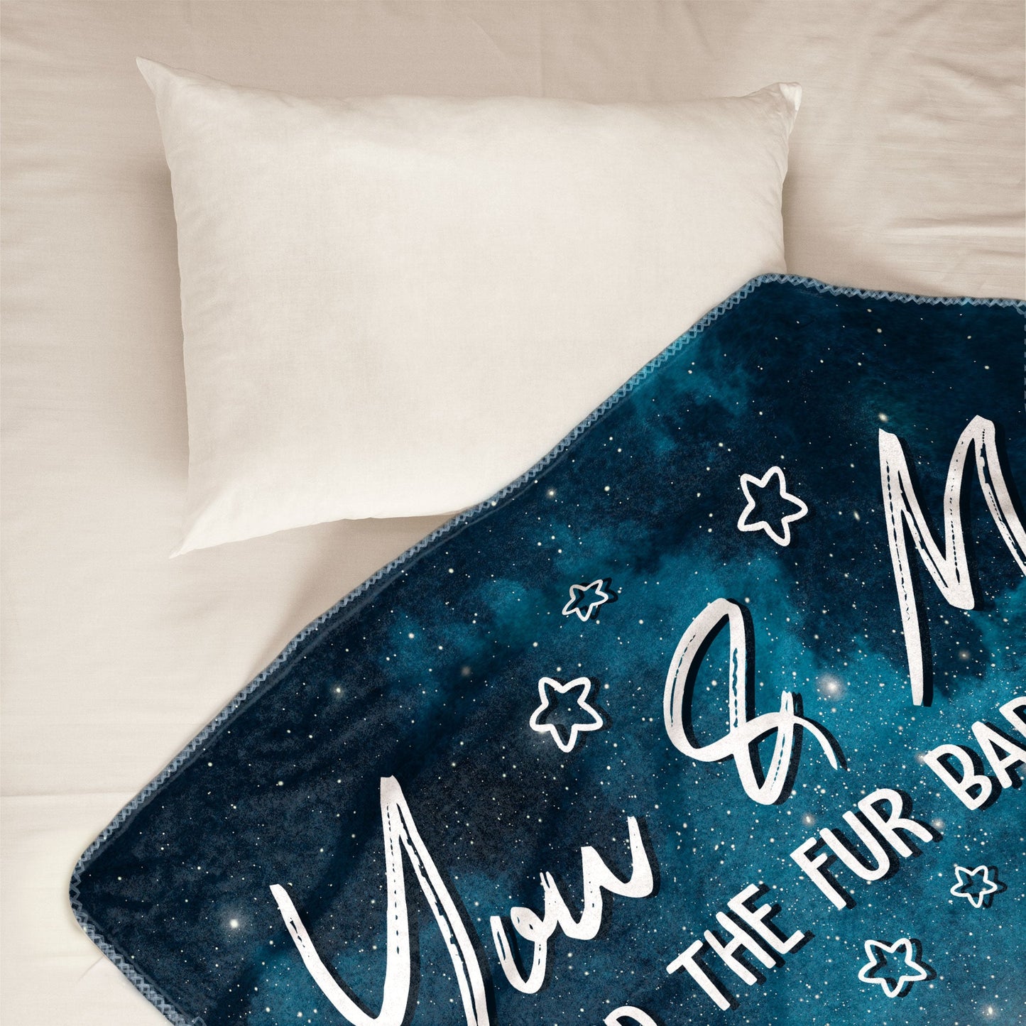 You And Me & The Fur Babies - Personalized Pet Blanket