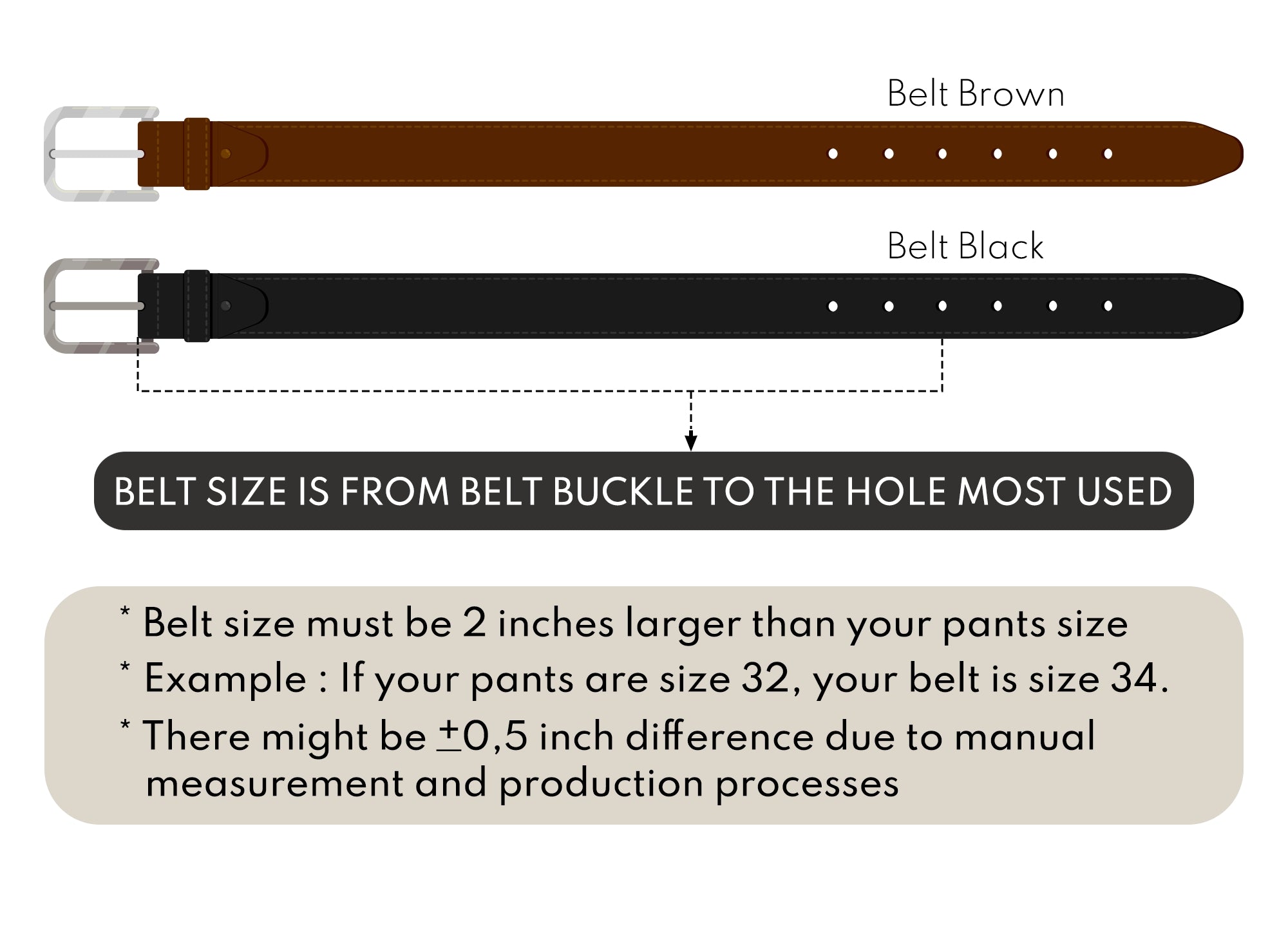 size chart belt